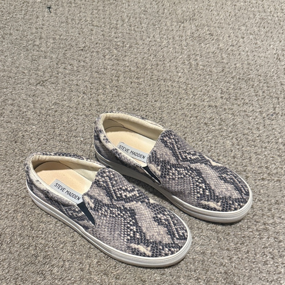 Steve Madden Python Pattern Slip-On Shoes - image 1